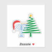 Chrismukkah Vinyl Sticker (Blatt)