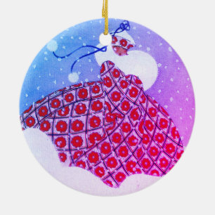 "Chrismukkka" Eine Feier zum Feiertag Keramik Ornament