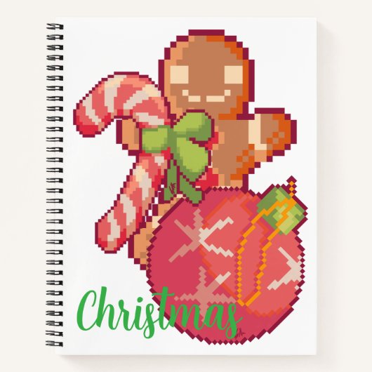 Chrisrmas memories pixelart, Pixel Art Notizblock (Vorderseite)