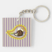 Chrissy der Igel Akryllische Schlüsselanhänger (Rückseite)