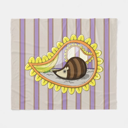 Chrissy der Igel Fleece Blanket (Vorderseite (Horizontal))