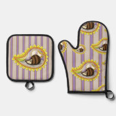 Chrissy der Igel Ofenhandschuh & Topflappen-Set (Vorderseite)