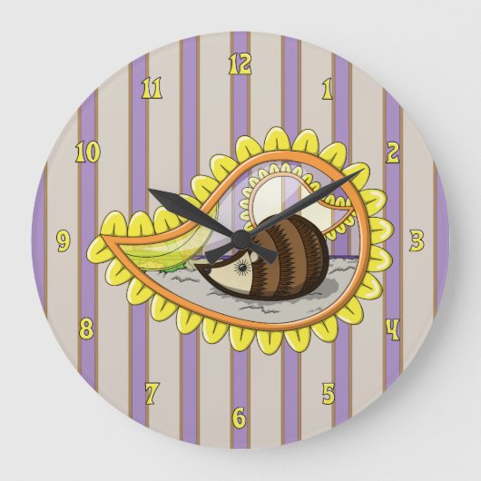 Chrissy the Igel Clock Große Wanduhr (Vorderseite)