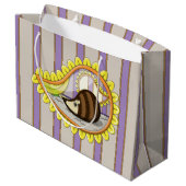 Chrissy the Igel Gift Bag Große Geschenktüte (Rückseite Schrägansicht)