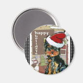 CHRISSY YORKIE POO MAGNET (Vorderseite/Rückseite)