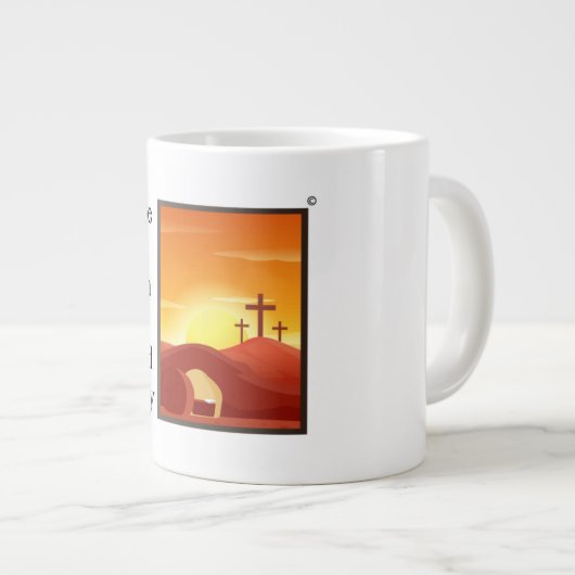 Christ Acronym Jumbo Coffee Tasse (Vorderseite Rechts)