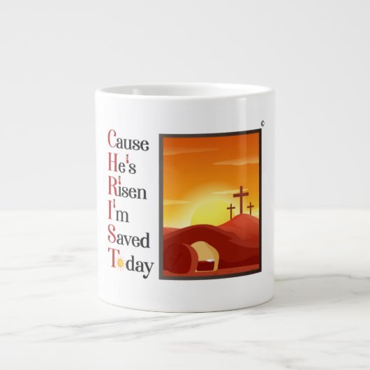 Christ Acronym Jumbo Coffee Tasse (Vorderseite)