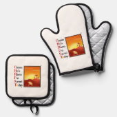Christ Acronym Oven Mitt & Pot Holder Ofenhandschuh & Topflappen-Set (Vorderseite/Rückseite)