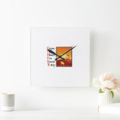 Christ Acronym Square Wall Clock Quadratische Wanduhr (Zuhause)