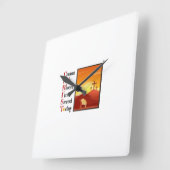 Christ Acronym Square Wall Clock Quadratische Wanduhr (Winkel)