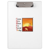 Christ Akronym Clipboard Klemmbrett (Vorderseite)