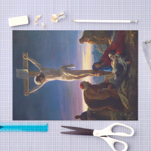 Christ am Kreuz von Carl Bloch Seidenpapier (Handwerk)