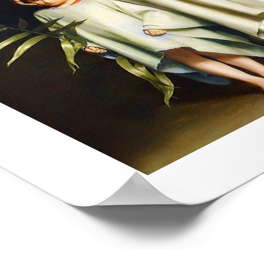 "Christ and Child" Gemälde von Carl Bloch. Poster (Ecke)