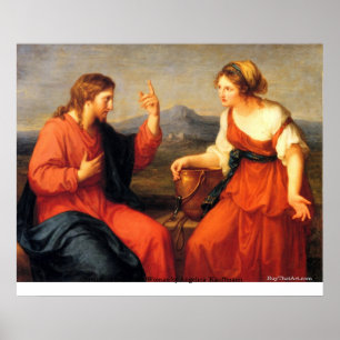 Christ And Samaritan Woman by Angelica Kauffmann Poster