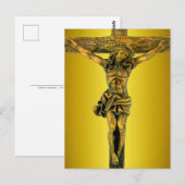 Christ auf der Kreuzkarte Postkarte (Vorne/Hinten)