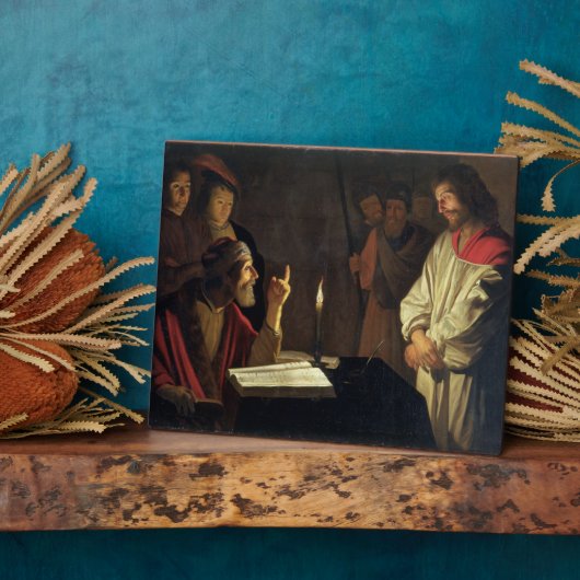 Christ Before Caiaphas (Öl auf Leinwand) Fotoplatte (Seite)