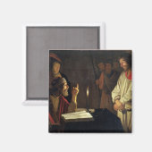 Christ Before Caiaphas (Öl auf Leinwand) Magnet (Vorderseite/Rückseite)