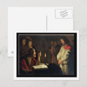 Christ Before Caiaphas (Öl auf Leinwand) Postkarte (Vorne/Hinten)