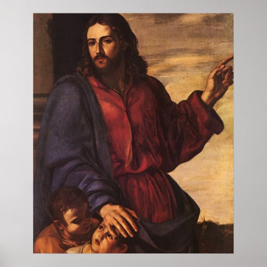Christ Blessing Children by Artemisia Gentileschi Poster (Vorne)