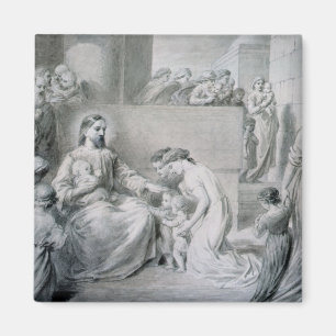 Christ Blessing Little Children Magnet