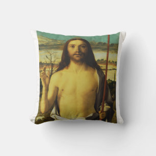 Christ Blessing von Giovanni Bellini Kissen