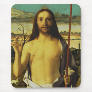 Christ Blessing von Giovanni Bellini Mousepad