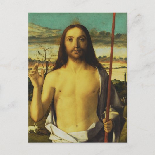 Christ Blessing von Giovanni Bellini Postkarte (Vorderseite)