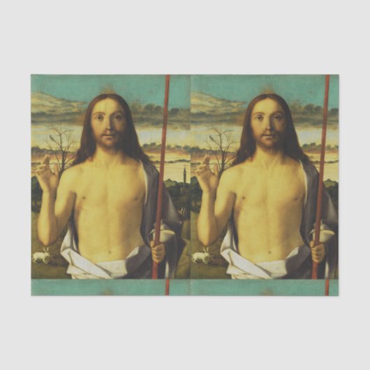 Christ Blessing von Giovanni Bellini Seidenpapier (Vorderseite)