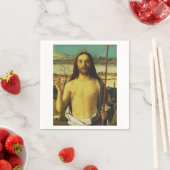 Christ Blessing von Giovanni Bellini Serviette (Beispiel)