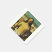 Christ Blessing von Giovanni Bellini Serviette (Ecke)