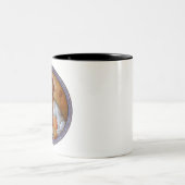 Christ Blessing Zweifarbige Tasse (Mittel)