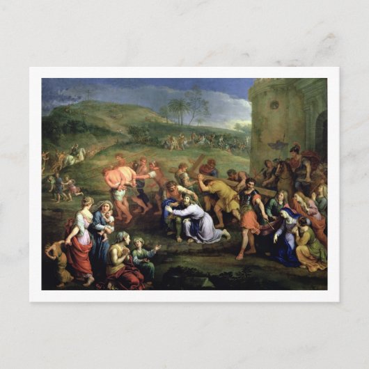 Christ Carry the Cross, 1684 (Öl auf Leinwand) Postkarte (Vorderseite)