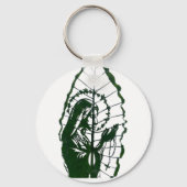 Christ Carved on a Leaf  Schlüsselanhänger (Rückseite)