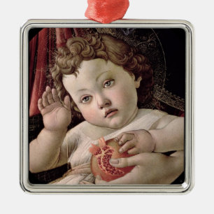 Christ Child and Madonna of Pomegranate Silbernes Ornament