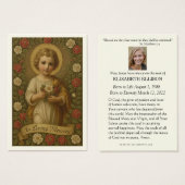 Christ Child Beerdigung Gebet florale Gedenkstätte (Vorne & Hinten)