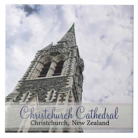 Christ Church Cathedral, Neuseeland Keramik Tile Fliese (Vorderseite)