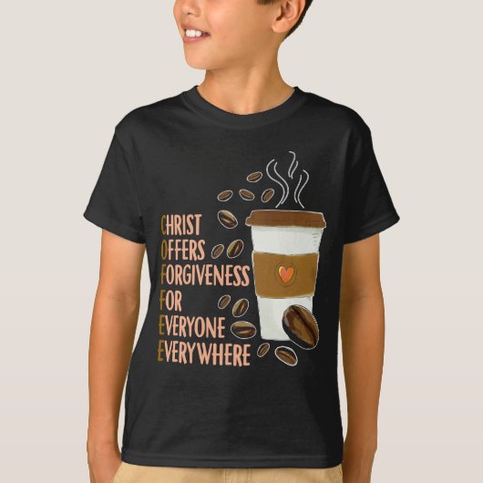 Christ Coffee Christlich Church Coffein Pastor T-Shirt (Vorderseite)