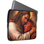 Christ Comforting Lucifer Laptop Case (Vorne Rechts)