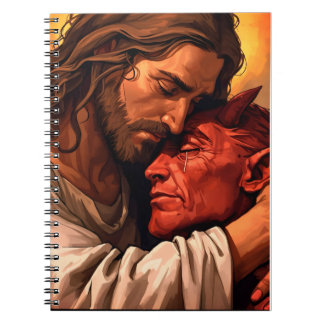 Christ Comforting Lucifer-Notebook Notizblock