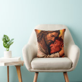 Christ Comforting Lucifer Throw Kissen (Stuhl )