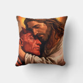 Christ Comforting Lucifer Throw Kissen (Rückseite)