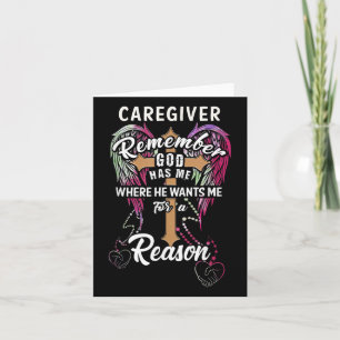 Christ Cross Angel Wings Caregiver Denken Sie an G Karte