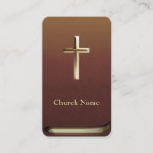 Christ Cross Church Pastor Minister für Bibel Buch Visitenkarte (Vorderseite)
