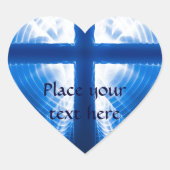 Christ Cross Herz-Aufkleber (Vorderseite)