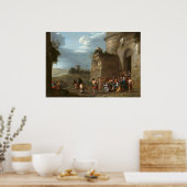 Christ & Cross - van Poelenburch Kunstgewerbe Poster (Küche)