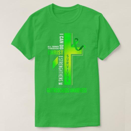 Christ Crossing Gastroschisis Bewusstsein T-Shirt (Design vorne)