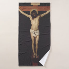 Christ Cruciated by Diego Velazquez Badehandtuch