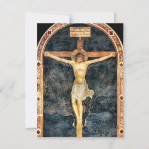 Christ Crucied von Fra Angelico Postkarte