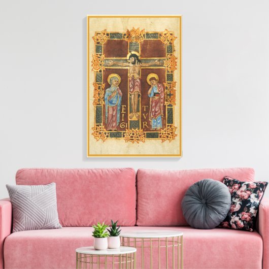 Christ Crucified Stretched Canvas Print Leinwanddruck (Insitu (Wohnzimmer))