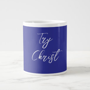 Christ Dark Blue Christlich versuchen Jumbo-Tasse